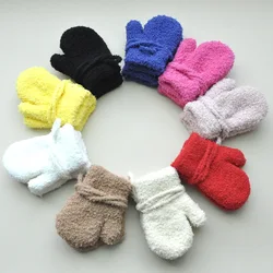 Guantes de felpa gruesa con cuerda para bebé – Manoplas térmicas
