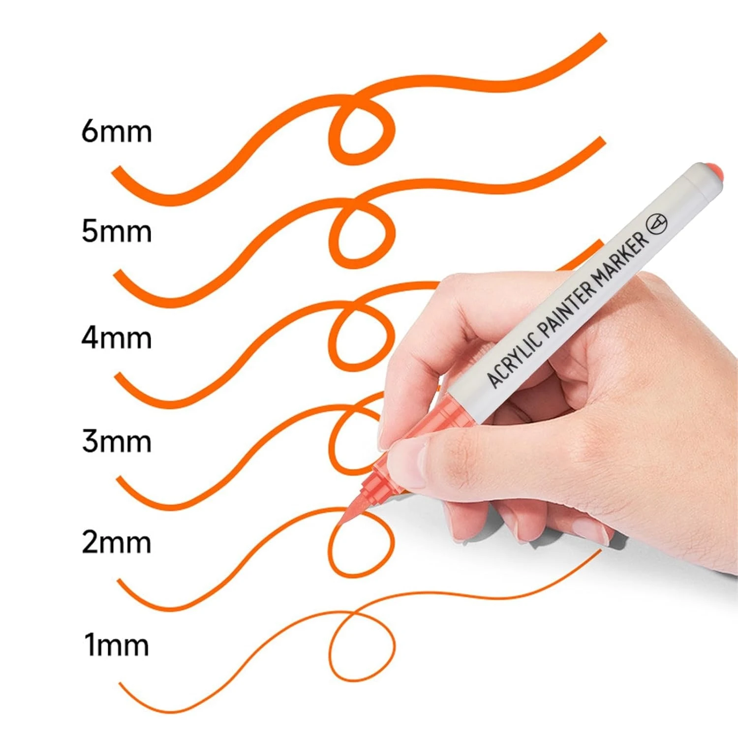 Rotuladores de pintura acrílica con control automático de tinta, con caja de almacenamiento en capas, bolígrafos de pintura acrílica con punta de pincel para pintura rupestre, cerámica, - imagen 5