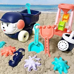 Juguetes de arena para playa: coche, pala y rociador