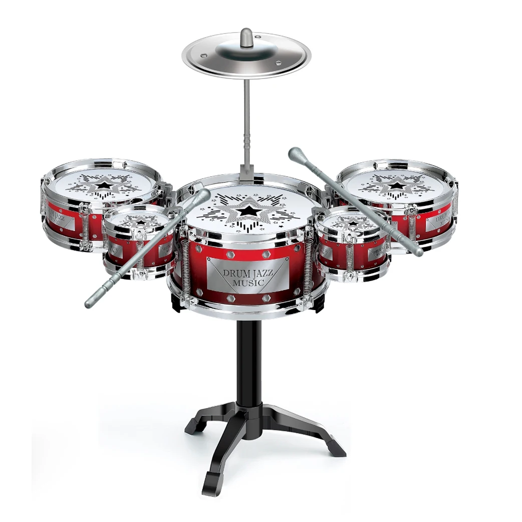 Juegos de batería para niños principiantes, juguetes para niños, tambores dinámicos de jazz para instrumentos de percusión occidental