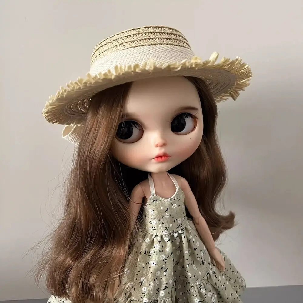 Nuevos zapatos de moda de plástico multiestilos, accesorios DIY para mujer, sombrero de paja con lazo para muñecas azone/licca/ob24/26/27 para muñecas Blythe - imagen 4