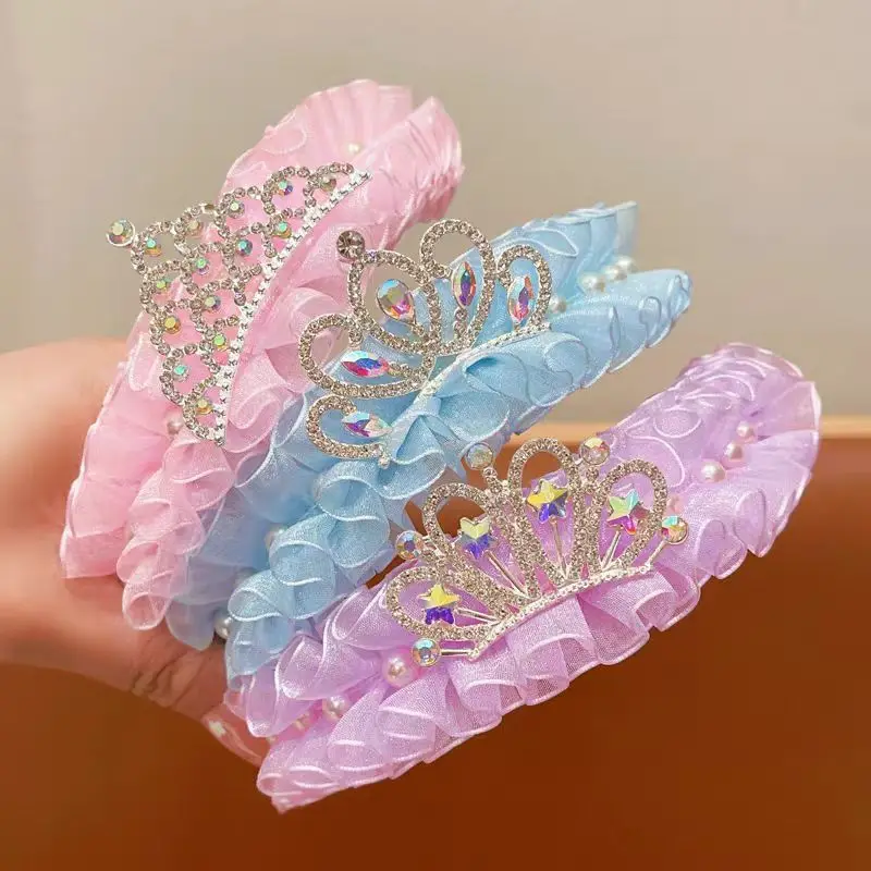 Horquilla de princesa con pedrería y gasa para coleta - imagen 4