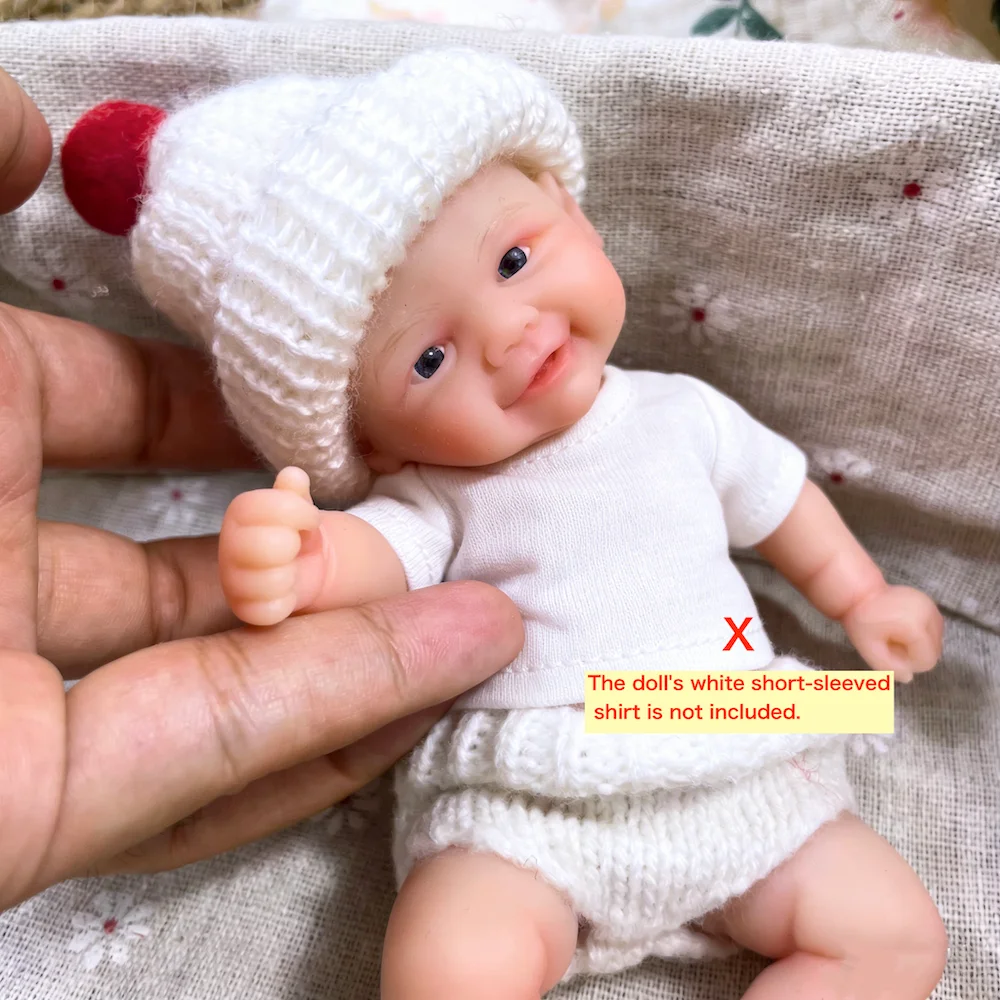 Mini muñeca bebé Reborn regordeta de silicona de 6 pulgadas y 15CM Vivienne, muñeca de silicona sólida y suave, regalo de cumpleaños y Navidad para niña