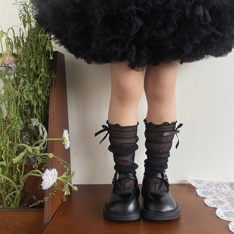 Calcetines escolares con lazo de algodón suave para verano - imagen 4