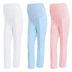 Pantalones de embarazo con soporte de vientre y bolsillo elástico