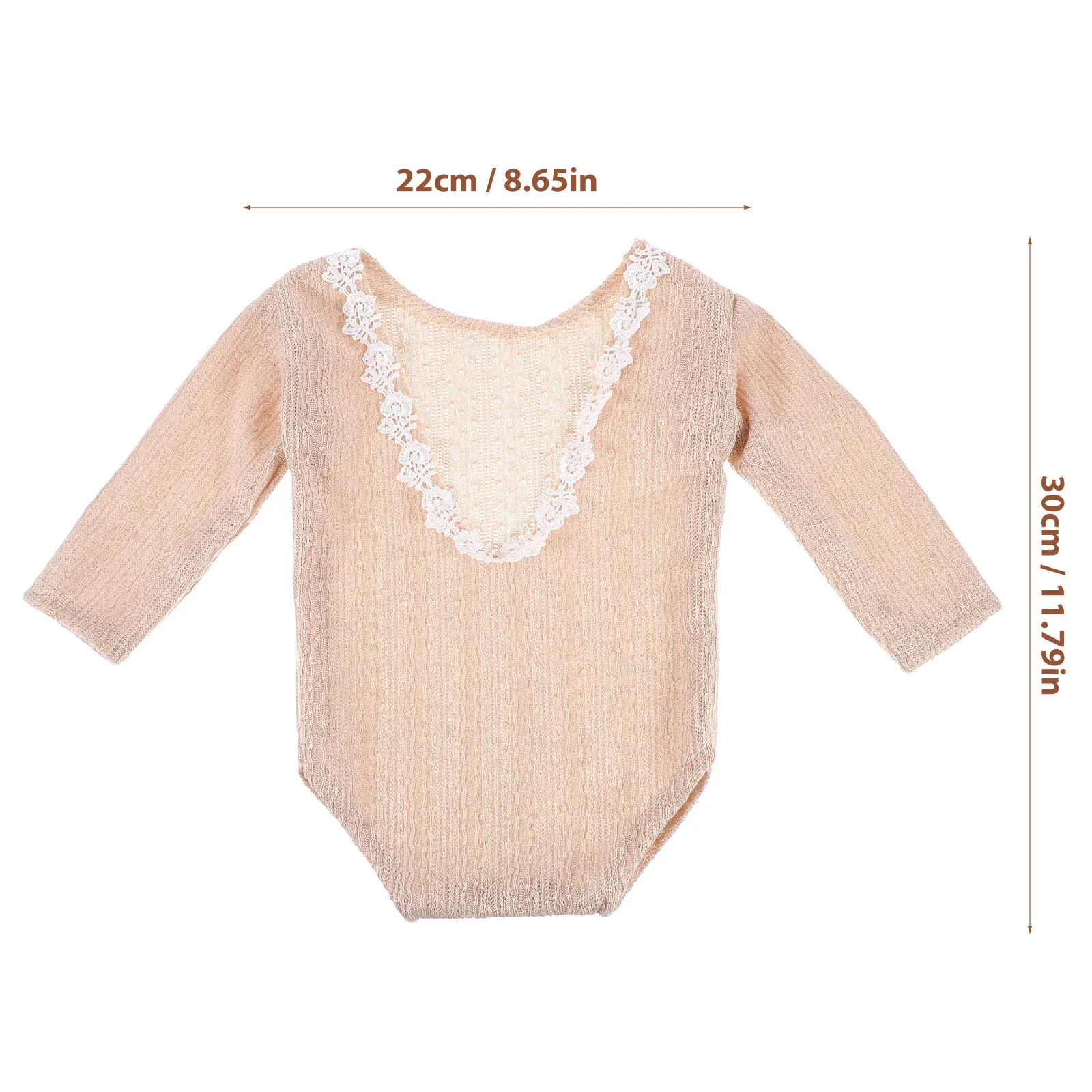 Pelele de fotografía para niña recién nacida, traje bonito de manga larga para niña, pelele seguro y cómodo para bebé, accesorio para fotografía - imagen 5