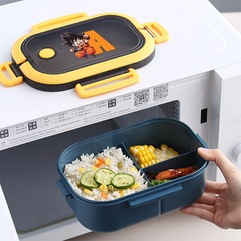 Dragon Ball Goku Bento lonchera para niños lindos contenedores de almacenamiento de alimentos para estudiantes cajas de cena de Picnic escolar regalos para niños - imagen 5