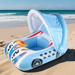 Flotador infantil con toldo y protección solar UV para piscina
