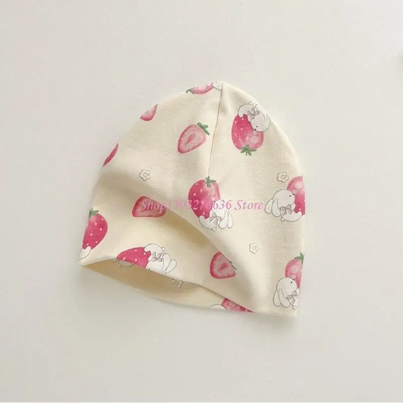 R6FD Autumn Winter Baby Baby Hat impreso Protecciones orejas dibujos animados Beanie Guilicias Bonless Showe Regalo para y - imagen 2