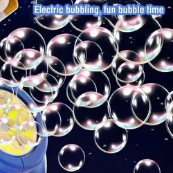 Pistola de burbujas eléctrica con luces y música para fiestas infantilles