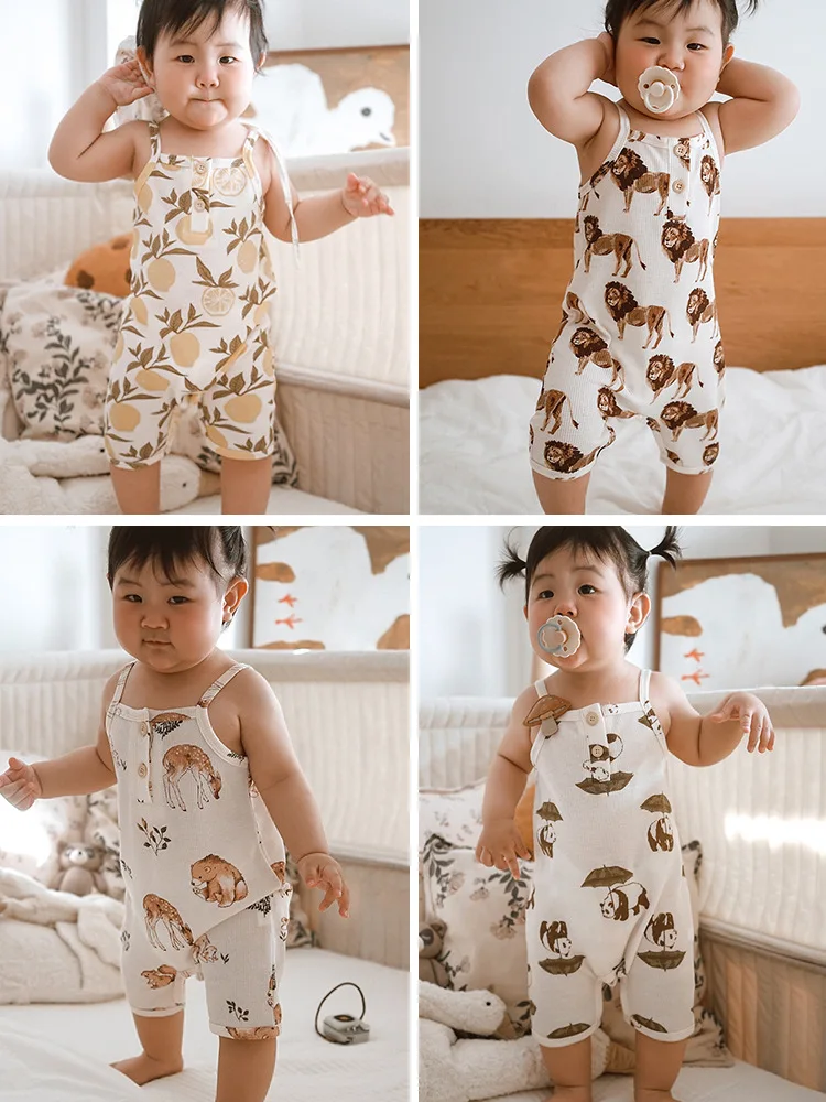 Pelele tipo camisola de verano Milangel con estampado animal - imagen 2