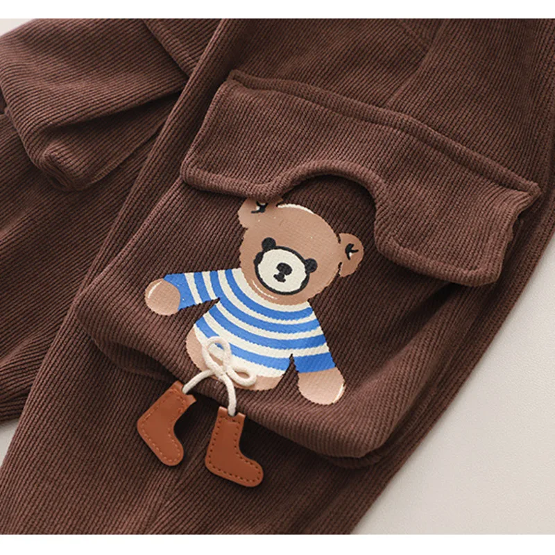 Nueva ropa de bebé de primavera y otoño, traje para niños, camiseta a rayas a la moda, pantalones, 2 unids/set, disfraz informal para niños, chándales para niños - imagen 5