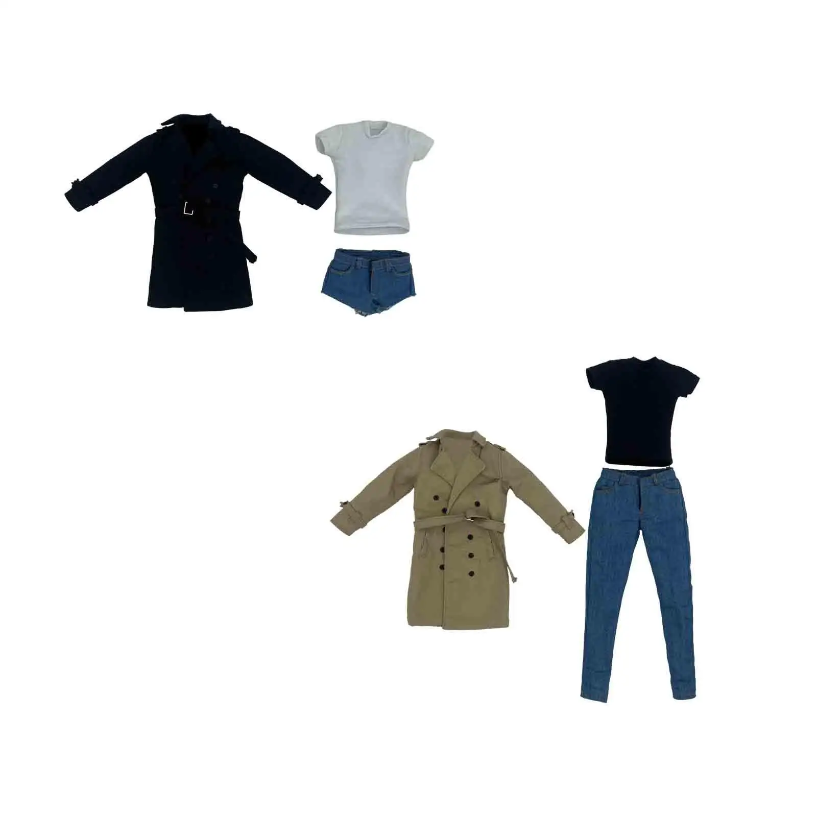 Female Action Figure Doll Clothes Wide Applications 1/6 Scale Female Figure Doll Clothes for 12