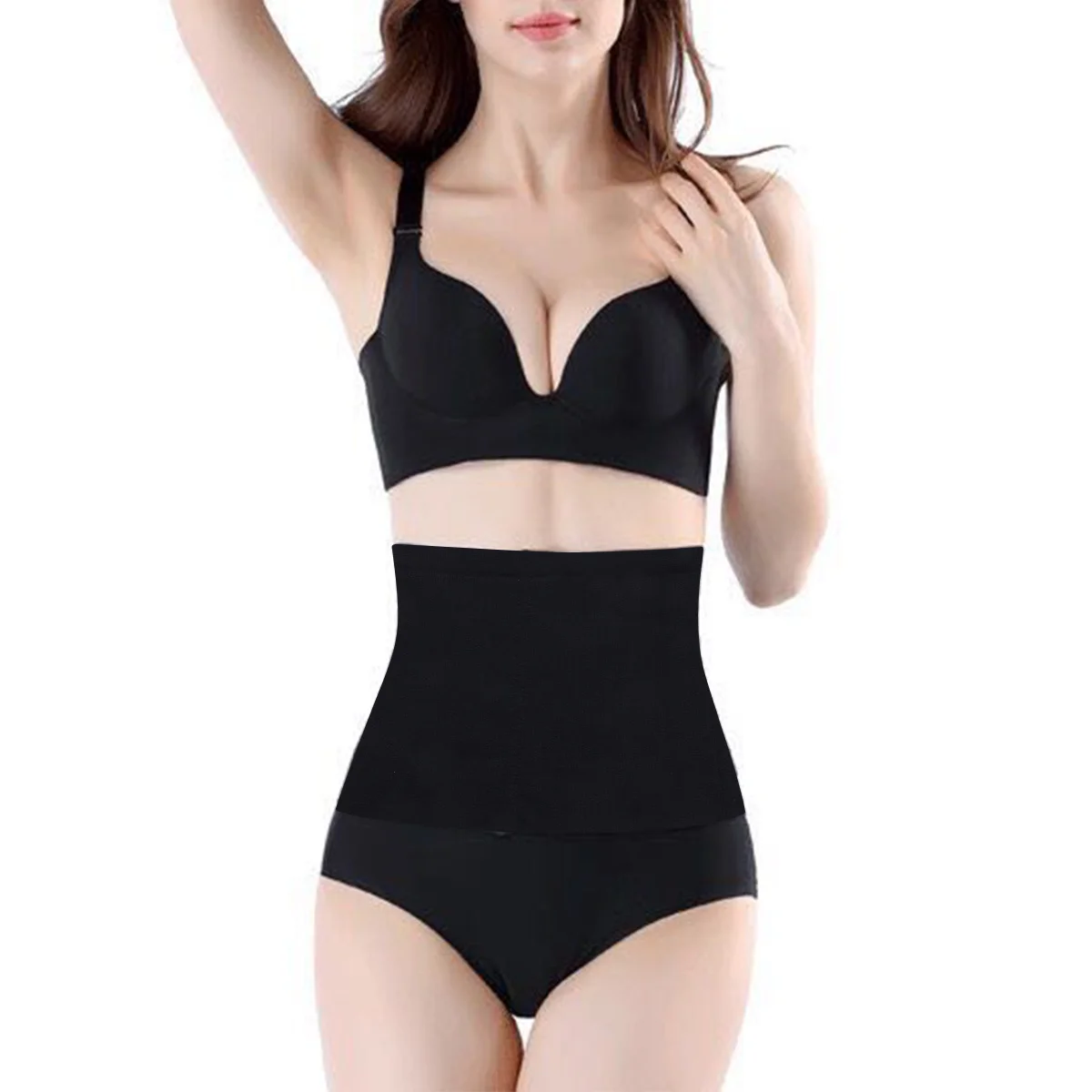 Correa Abdominal negra, cinturón de recuperación posparto, entrenador de cintura ajustable para soporte de maternidad, 2 uds. - imagen 3