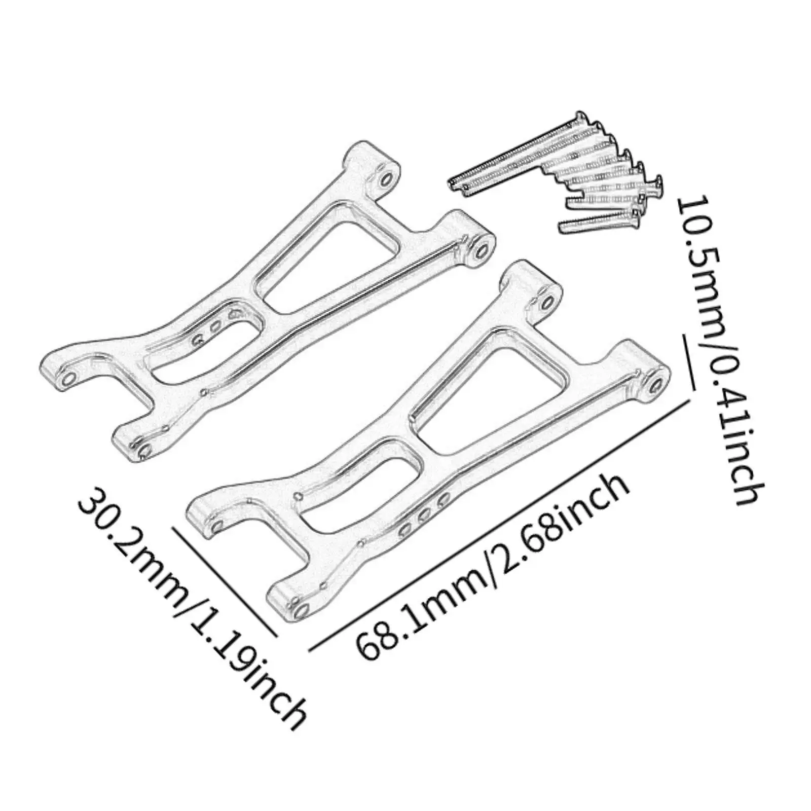 Rear Lower Arm RC Car Accessory Spare Parts for 16209 16210 H16 1:16 RC Car