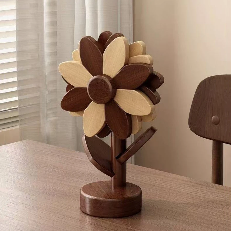 Posavasos de girasol, manteles individuales, estera aislante, mesa de comedor de madera maciza, estera antiescaldado, regalo de Festival, decoración del hogar - imagen 3