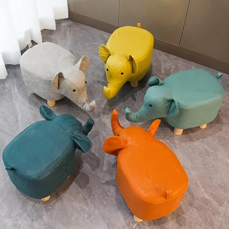 Taburete elefante infantil en madera maciza - diseño creativo - imagen 5