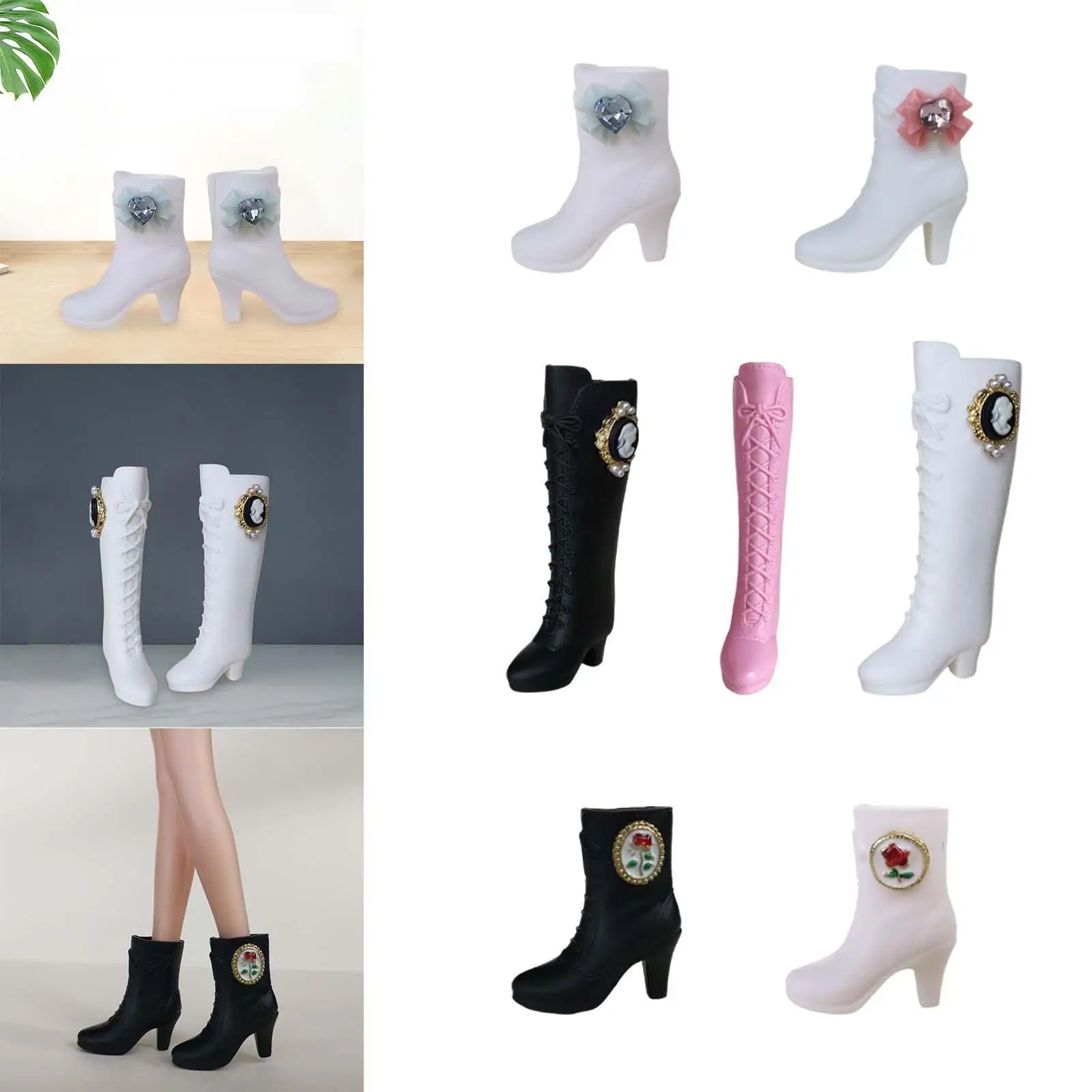 1/6 Female Doll Boots Sturdy Trendy Mini for 12