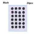 24pcs black 6mm