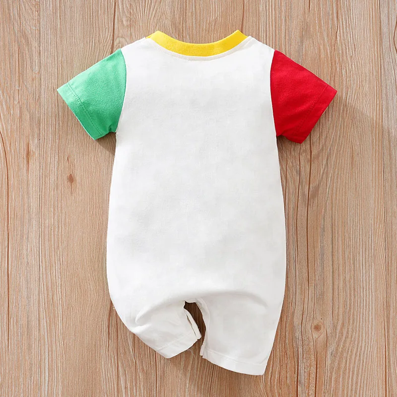 Pelele recién nacido de algodón estampado coche rojo y azul - imagen 4