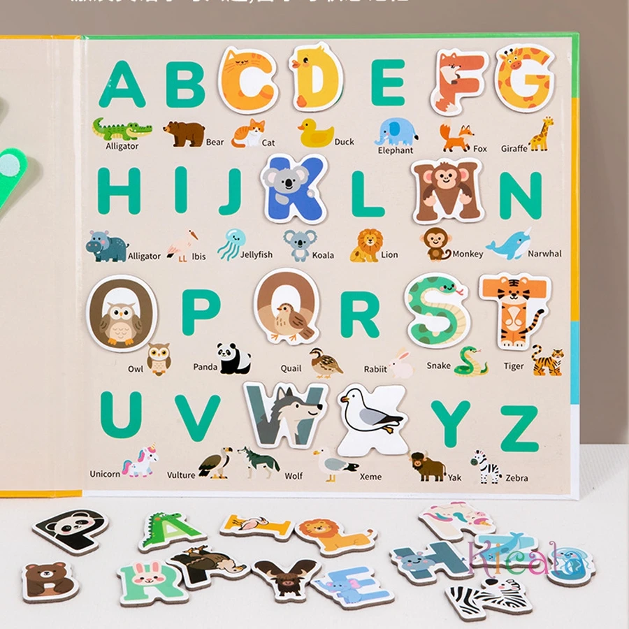 Alfabeto magnético para niños, juguetes preescolares inspirados en Montessori, operaciones con los dedos, juego de ortografía ABC, aprendizaje educativo temprano para niños pequeños - imagen 4