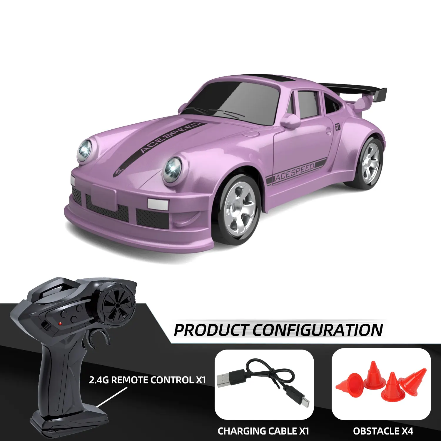 1/64 RC Drift Car 2,4G FQD23 coche de carreras de alta velocidad Drift Mini modelo de escritorio coche de Control remoto juguete eléctrico regalos para niños