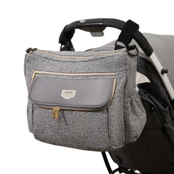 Sunveno-Bolsa de pañales de gran capacidad para mamá, organizador de viaje Universal para cochecito de bebé, maternidad