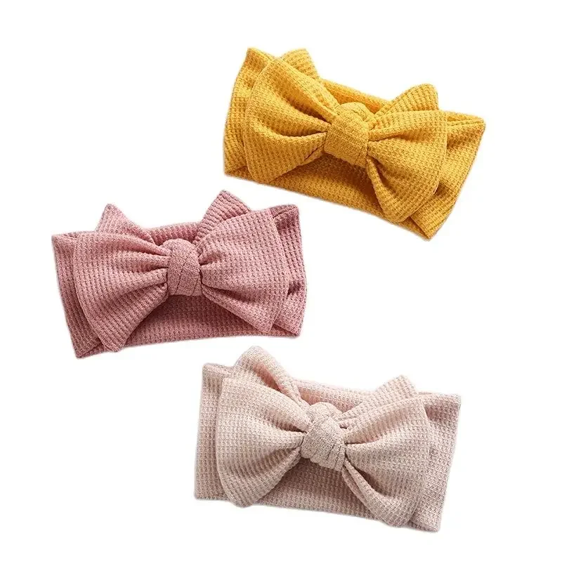 Diadema lazo para bebé niñas recién nacidas – Color caramelo - imagen 2