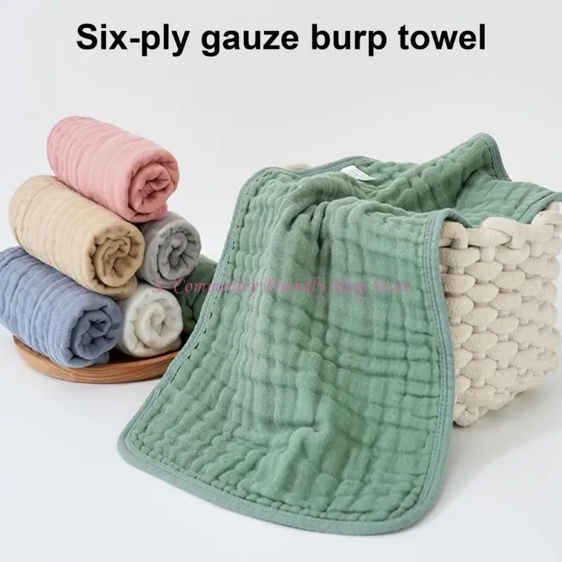 85AE 6 uds paños para eructar para bebé toalla hombrera 6 capas para babear y dentición - imagen 5