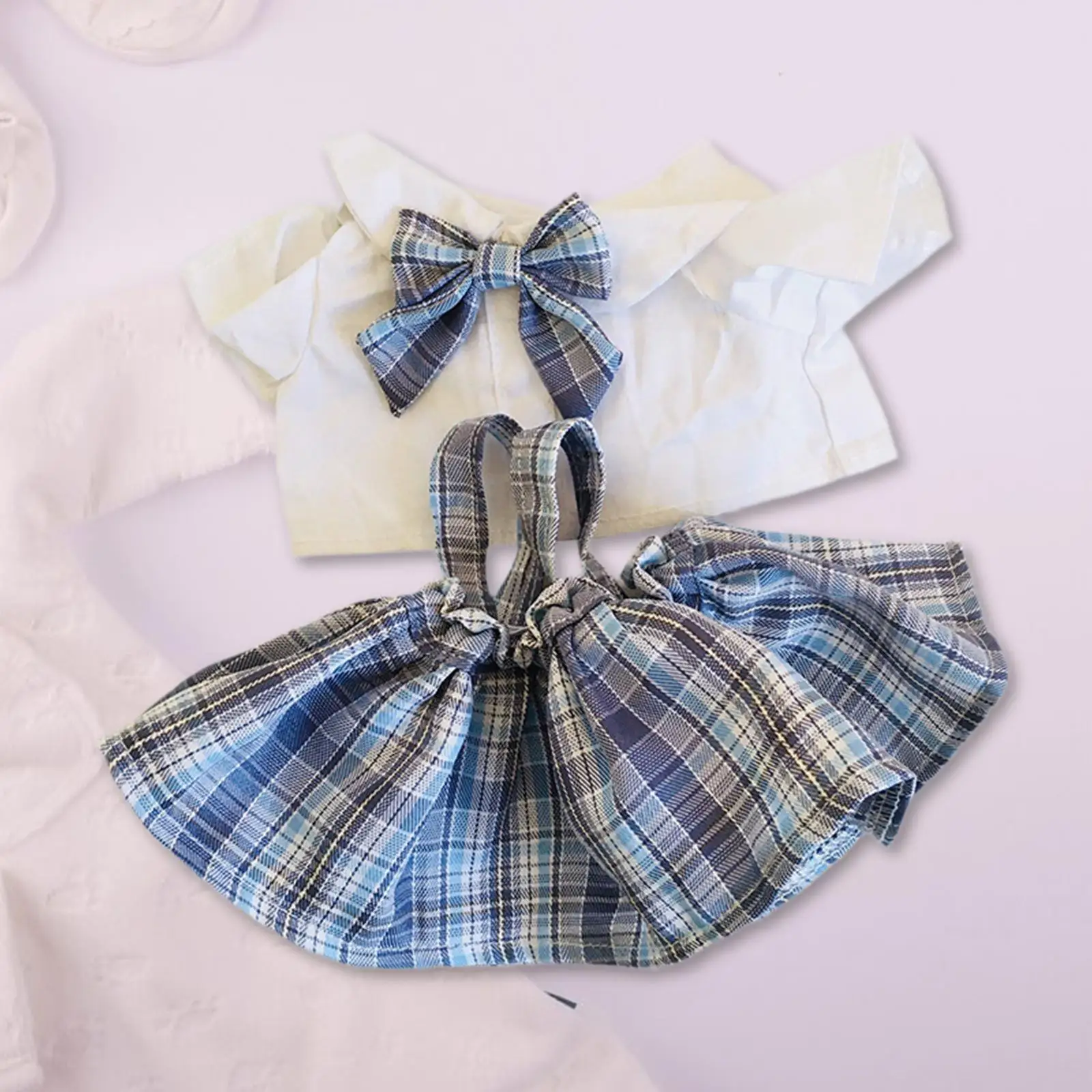 38cm Plush Doll Clothes Costumes Photo Props Fashion Stuffed Animals Clothes Dress up Soft Doll JK Skirt Cartoon Doll Outifits