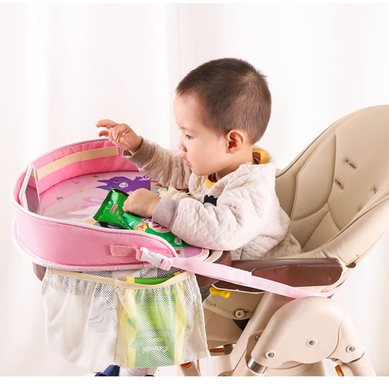 Asiento de seguridad para bebé, mesa de dibujo, cochecito, plato de comedor, organizador de coche para niños, bolsa de almacenamiento, plato de mesa pequeño fácil de limpiar - imagen 2