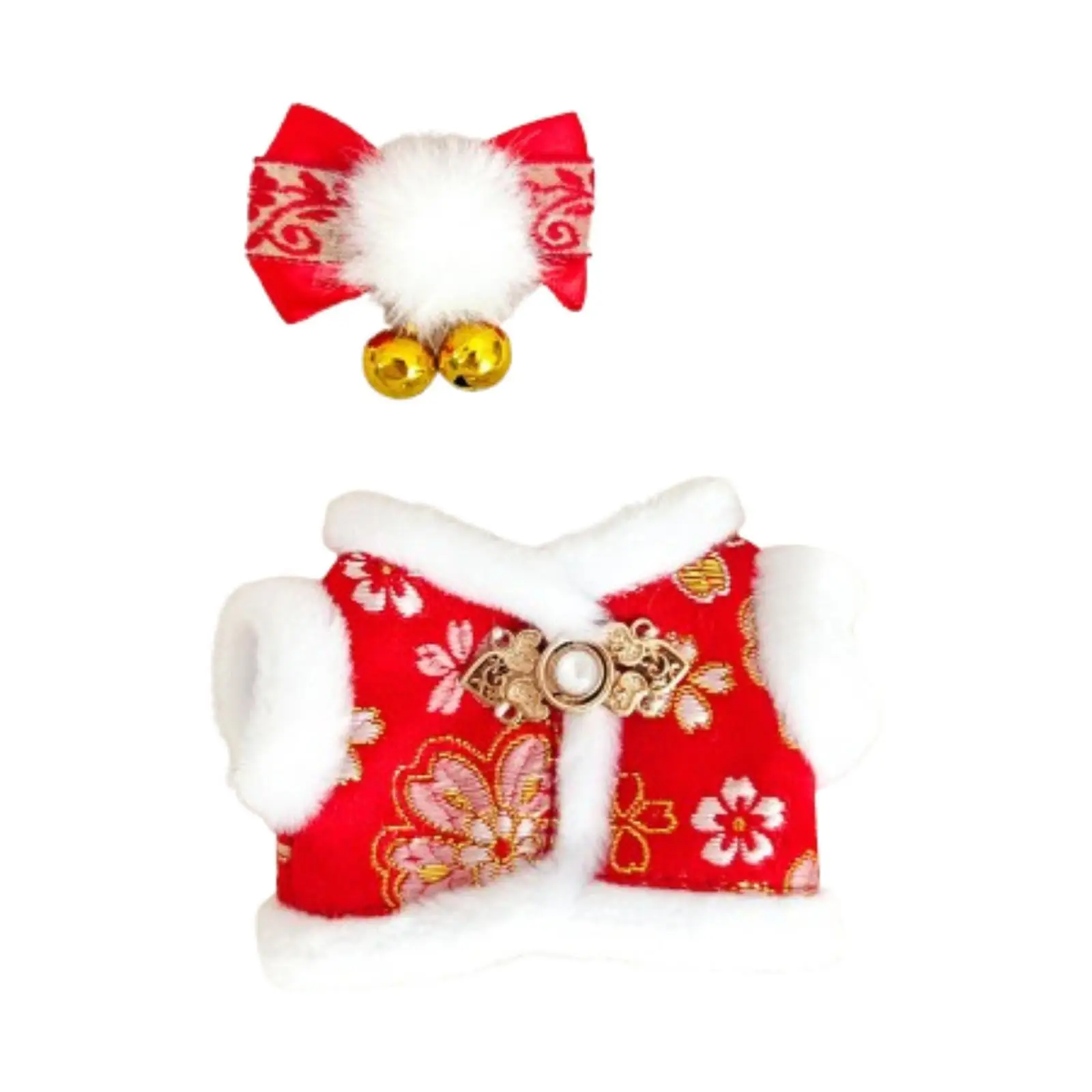 Plush Doll Clothes, Dress up with Headwear, Plush Doll Accessories Soft Cartoon Stuffed Animals Clothes for 5.91inch Doll