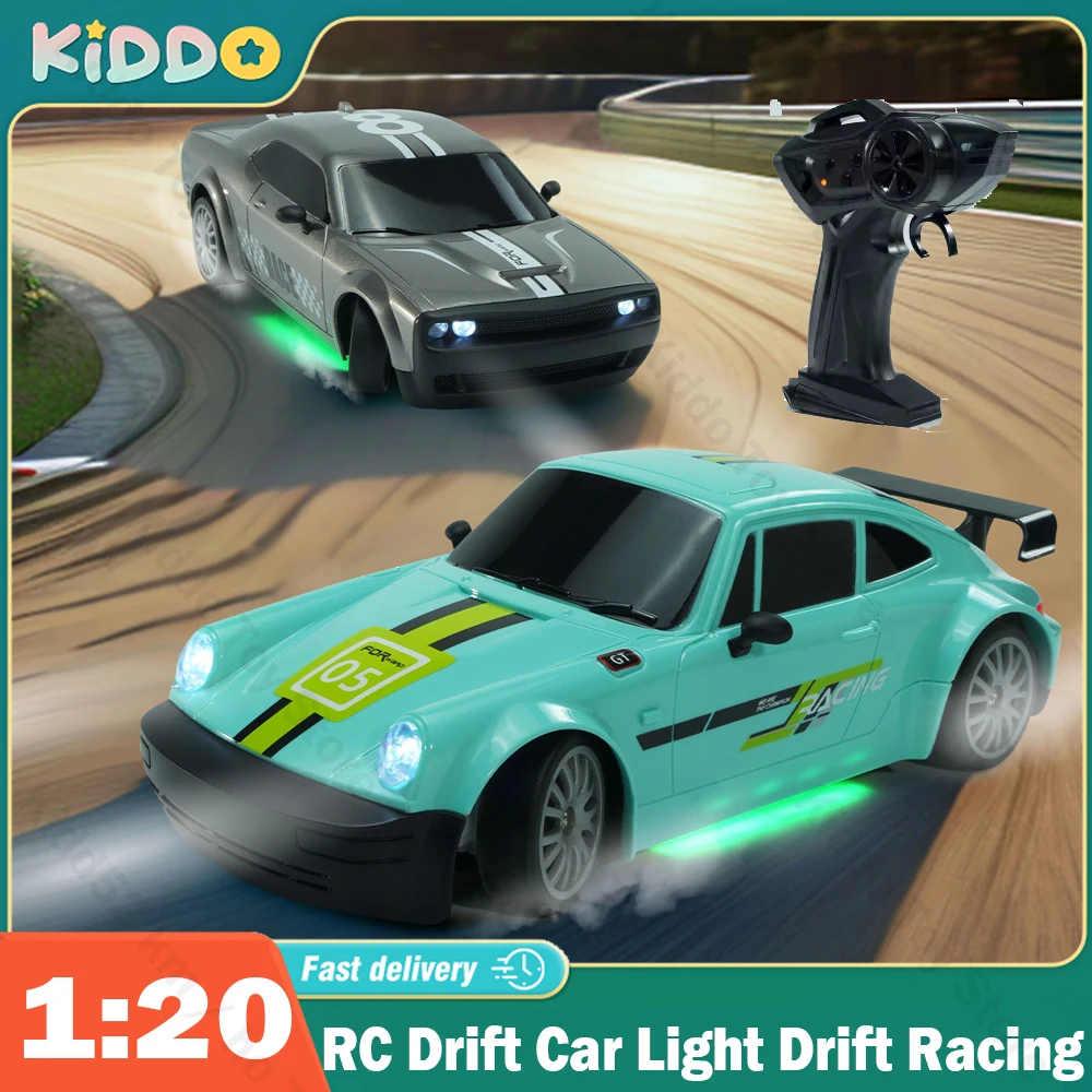 RC Drift Car 1/20 4WD 2,4G coche de Control remoto con luz de alta velocidad tracción en las cuatro ruedas Radiocontrolado Mini coche de carreras modelo regalo