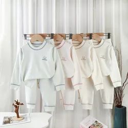Pijama de algodón con oso para bebé y niña – Otoño