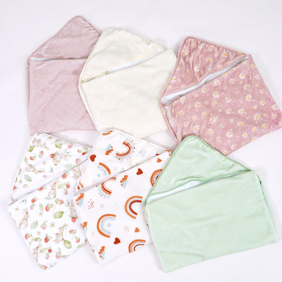 Manta capucha para recién nacido – Envolvente absorbente de algodón suave