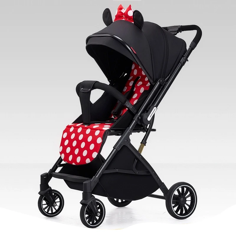 Cochecito de bebé plegable y portátil, carrito de cuatro ruedas, ligero, de viaje, para 0 a 3 años - imagen 4