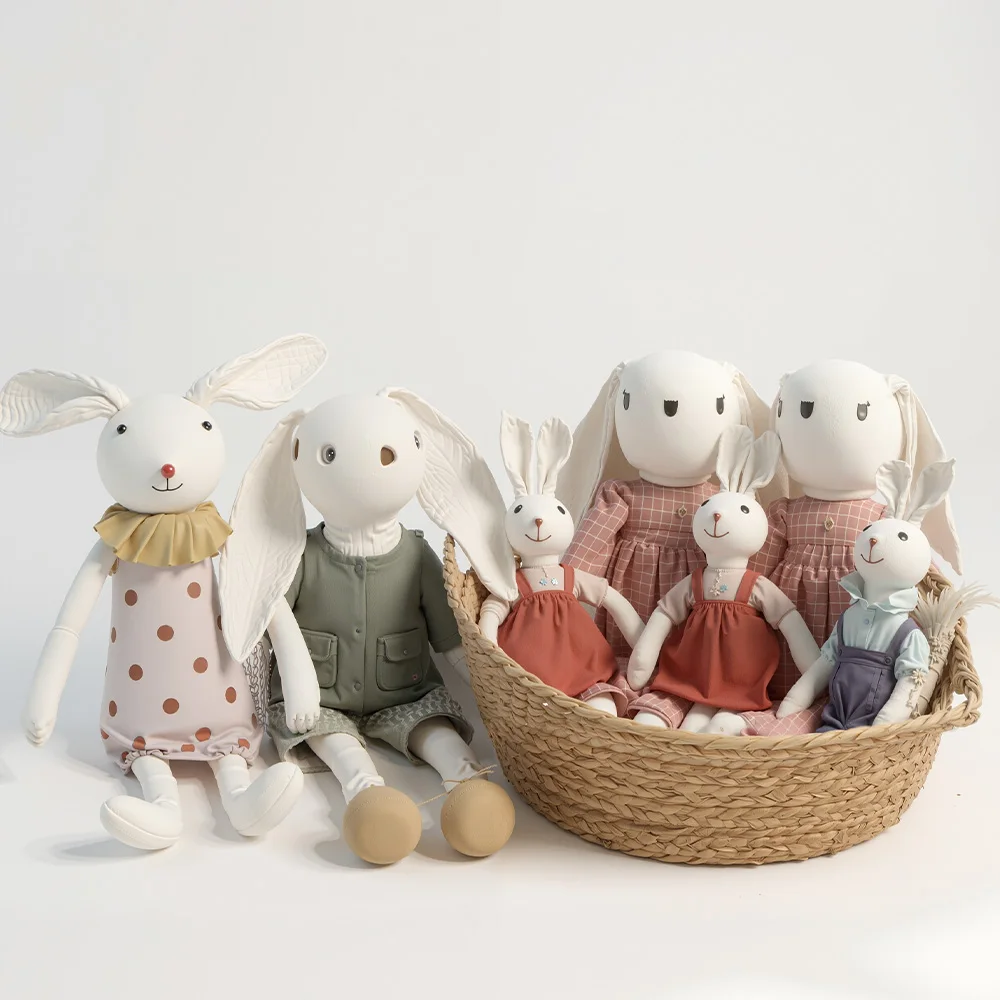 1 Uds. Conejo de muñeca bebé, juguete, accesorio de fotografía, regalo de vacaciones, decoración de habitación, conejito de peluche suave para bebés y niños