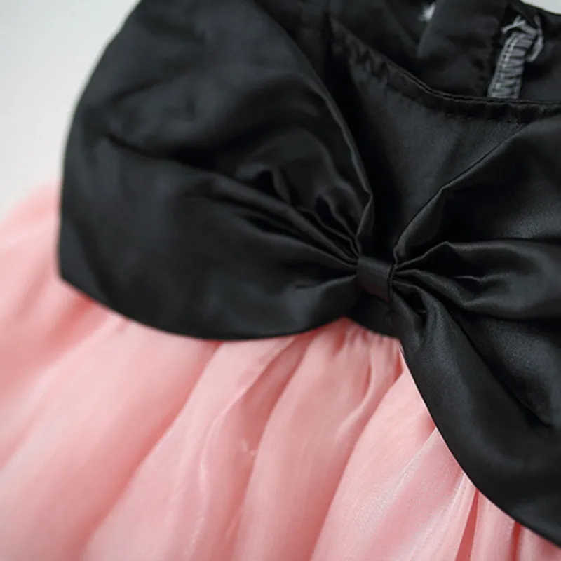 Vestidos de verano para bebé, moda coreana, bonito lazo sin mangas de malla, vestido de princesa de cumpleaños de lujo para niñas, Boutique, ropa para niños B102 - imagen 3