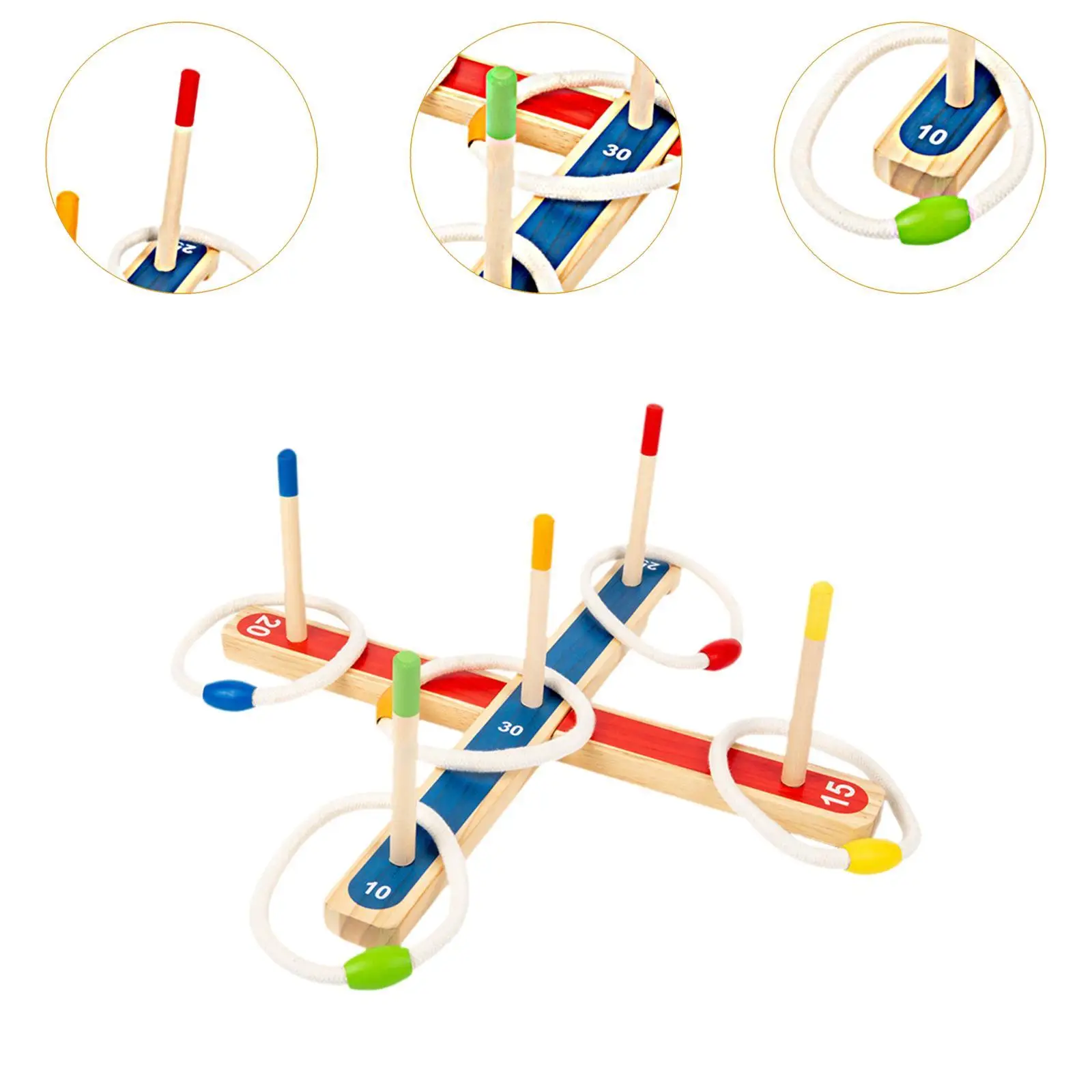 Ring Tossing Game for Kids Ring Hook Game Family Game Rustic Indoor Outdoor Game Montessori Toy for Beach Children Kids Friends