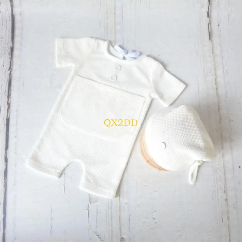 Conjunto de algodón para bebé – Gorro y peleles regalo nacimiento - imagen 2