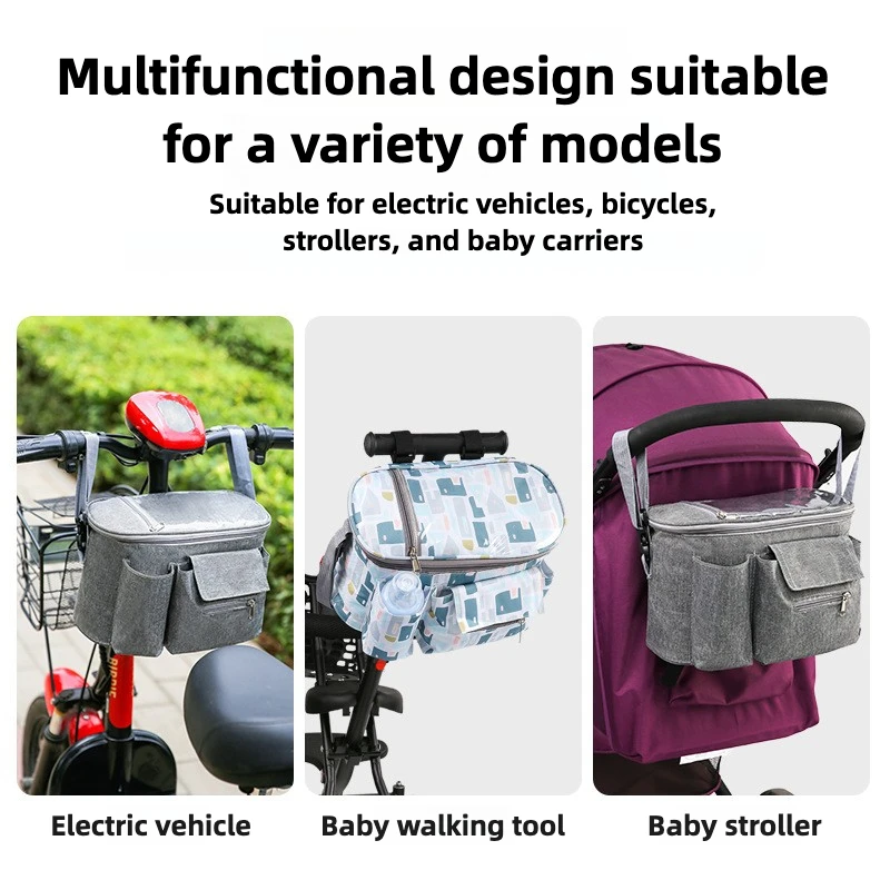 Bolsa portabebés multifuncional con bolsillo isotérmico para biberones - imagen 5