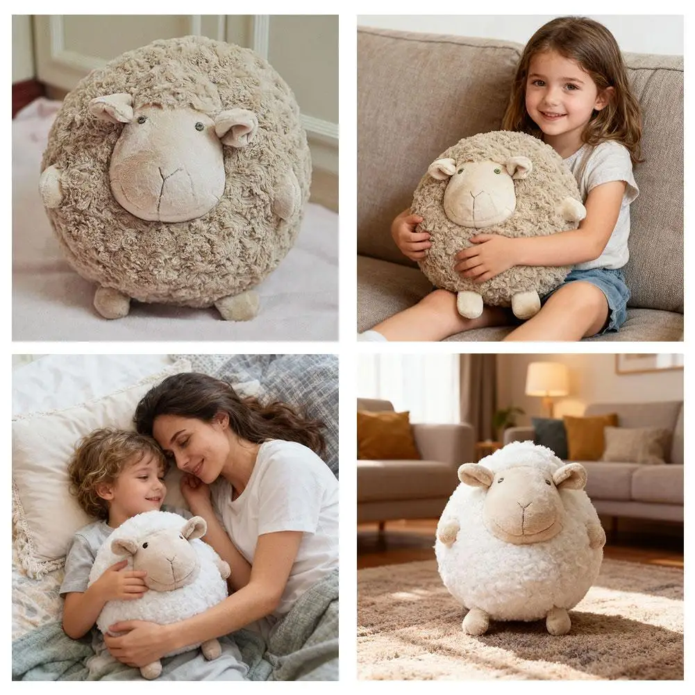 Juguete de peluche ultrasuave con textura aterciopelada redonda para niños, juego de abrazar, ligero, portátil, lindo compañero, interacción entre padres e hijos - imagen 4