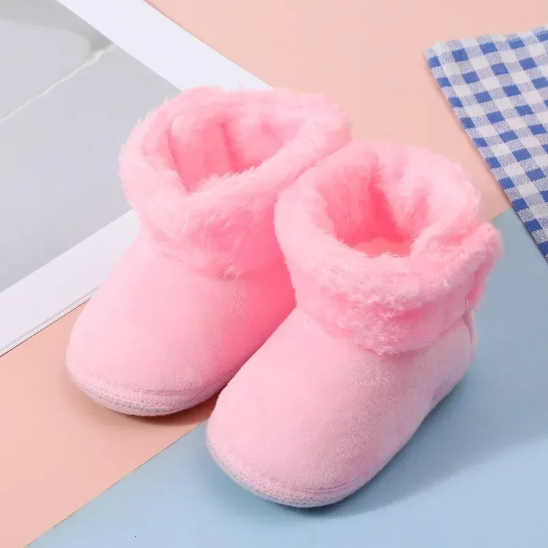 Botines de bebé de forro polar cálido con suela antideslizante unisex - imagen 4
