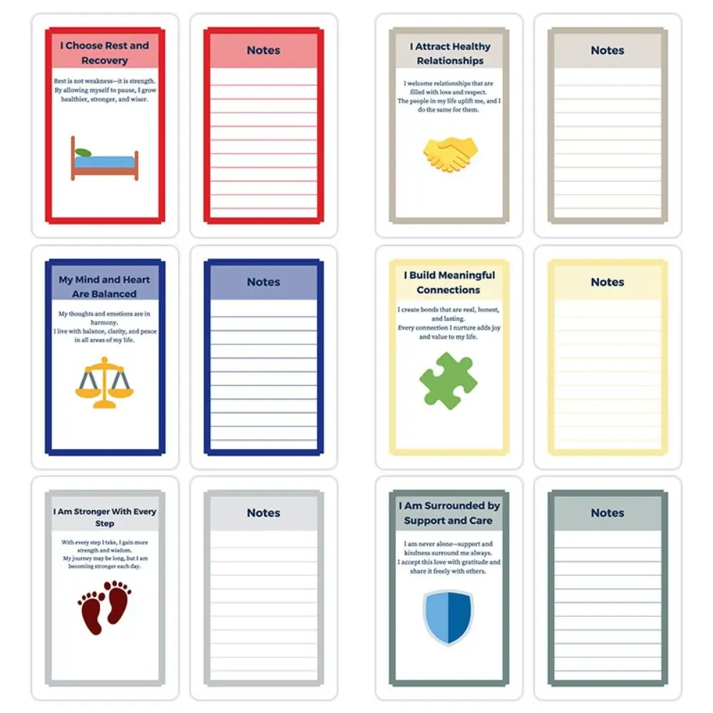 Tarjeta de afirmación más de 50 resiliencia Mental, tarjetas de meditación de confianza de gratitud, alivio de la ansiedad, tarjetas de atención plena para aliviar el estrés - imagen 2