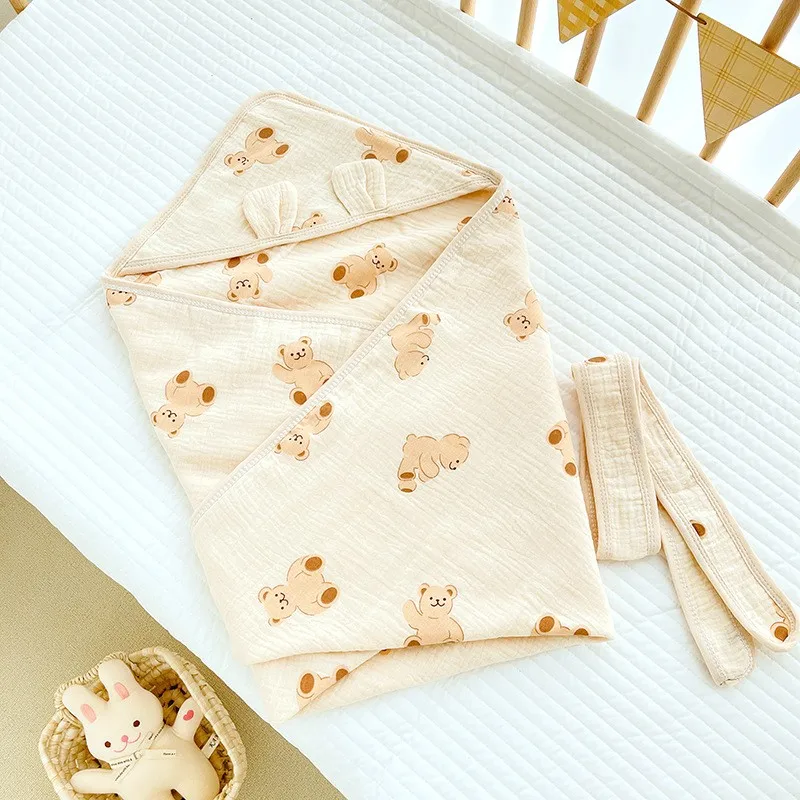 Saco bebé capucha - Vista principal muselina