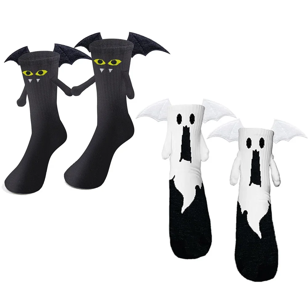 Calcetines de Halloween de algodón a media pantorrilla con murciélago - imagen 5