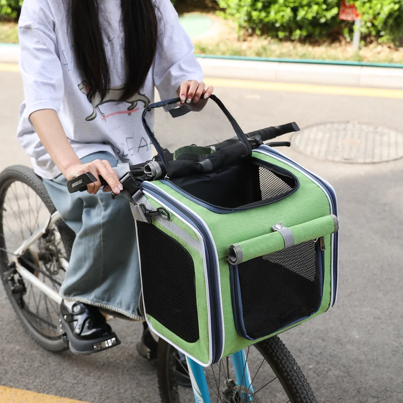 Mochila transportadora para mascotas portátil para gatos y perros, bolsa para transporte de bicicletas, bolsa para perros ​ Adecuado para transportar bicicletas y motocicletas.