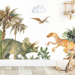 Pegatinas de pared Triceratops - Acuarela para habitación infantil