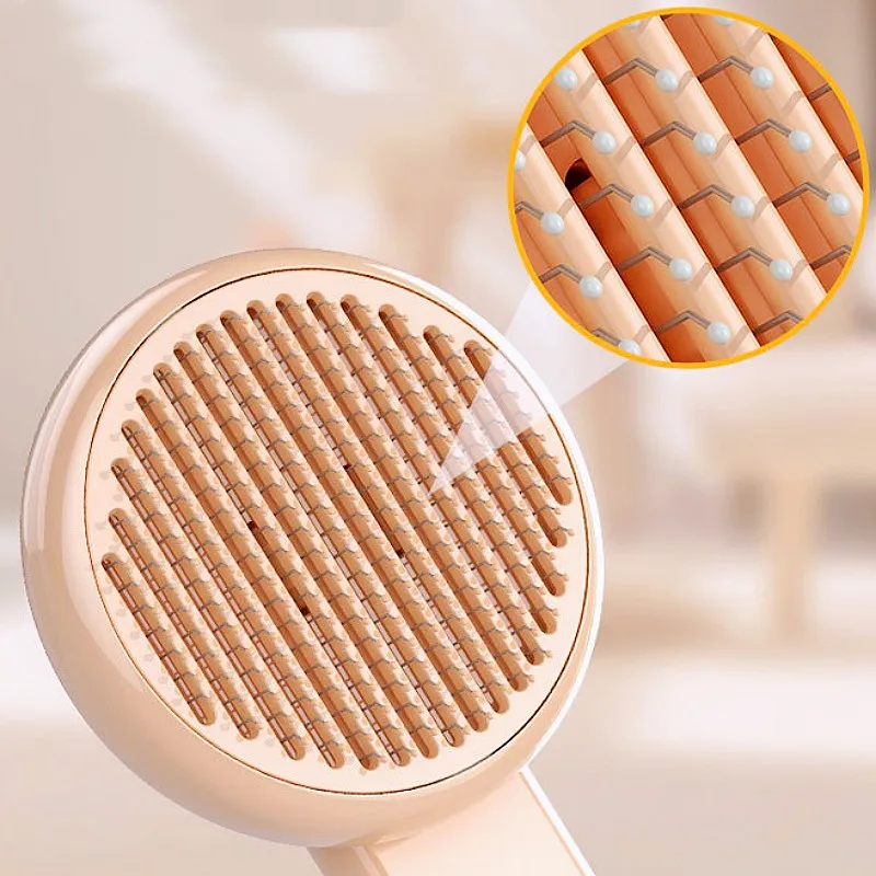 Cepillo para perros, peine automático para gatos, removedor de pelo para mascotas, cepillo autolimpiante para gatos, peine para perros con un clic, cepillos para el cuidado de perros, suministros para mascotas - imagen 2