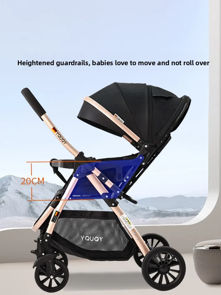 Cochecito doble, doble, ligero, para dos niños, puede sentarse y acostarse, artefacto de cochecito pequeño y grande - imagen 3